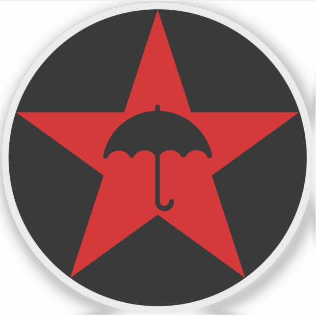 Pluviophile Star v2 (red) Sticker (Front)