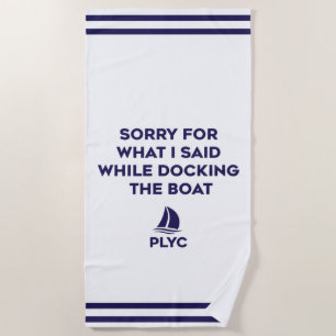 PLYC Boat Docking Towel