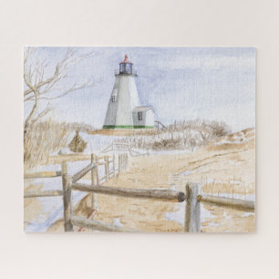 Plymought Lighthouse Watercolor 520pc Puzzle
