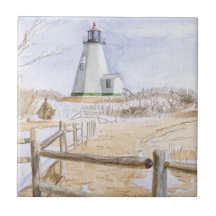 Plymought Lighthouse Watercolor