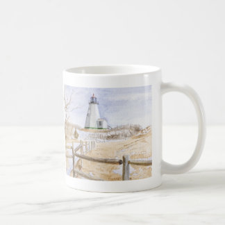 Plymought Lighthouse Watercolor Coffee Mug