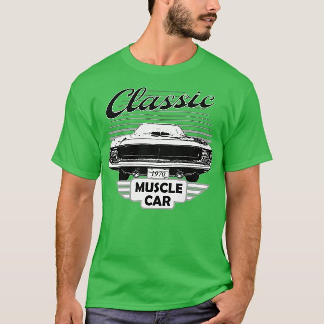 Plymouth Barracuda Classic American Muscle 70s T-Shirt (Front)