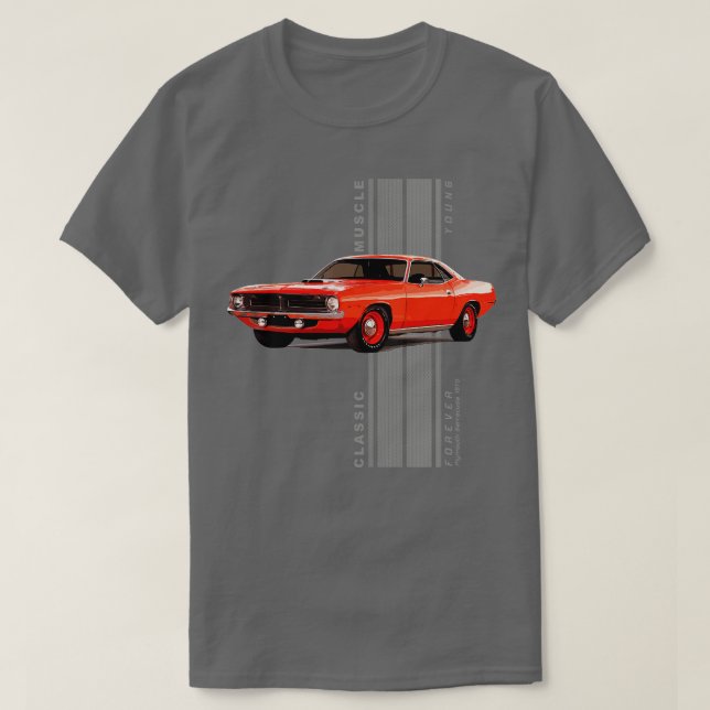 Plymouth Barracuda Classic American Muscle s Vinta T-Shirt (Design Front)