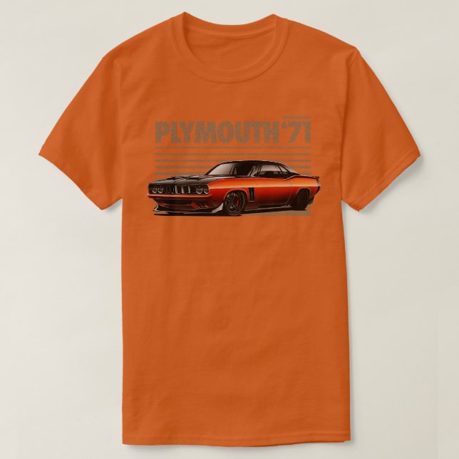 PLYMOUTH BARRACUDA T-Shirt (Design Front)