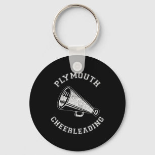Plymouth Cheer Distressed Retro 90's Cheerleader Keychain