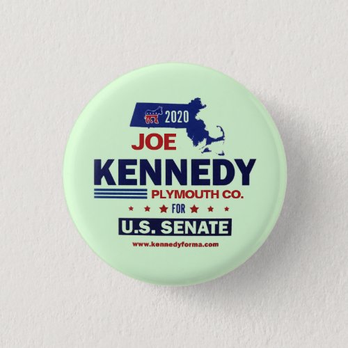 Plymouth County for Joe Kennedy 2020 Button