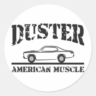 Plymouth Duster American Muscle Car Classic Round Sticker
