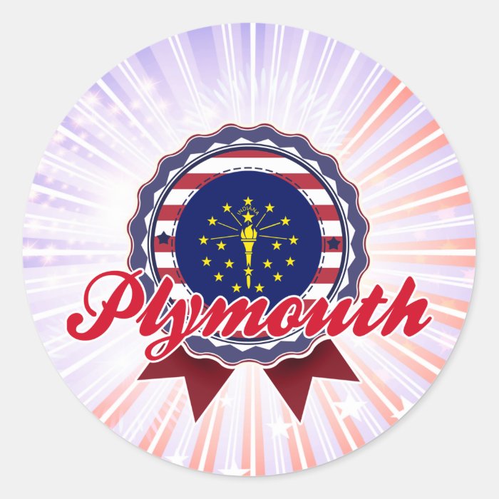 Plymouth, IN Round Sticker