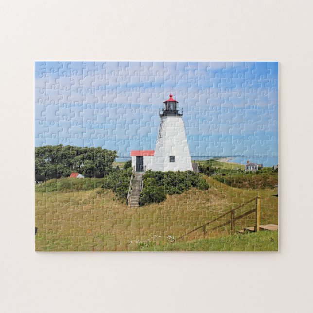 Plymouth Lighthouse, Massachusetts Jigsaw Puzzle (Horizontal)
