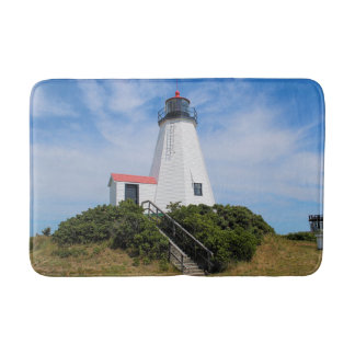 Plymouth Lighthouse, Massachusetts Large Bath Mat