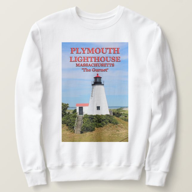 Plymouth Lighthouse, , Massachusetts Sweatshirt (Design Front)