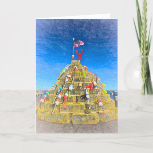 Plymouth lobster pot tree 2022 thank you card