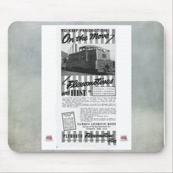 Plymouth Locomotives Keep Production Moving Mouse Pad by stanrail at Zazzle