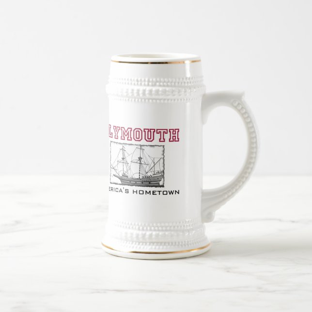 Plymouth, MA Beer Stein (Right)