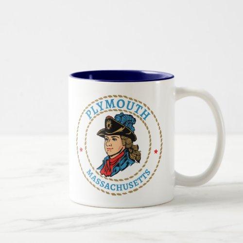 Plymouth Massachusetts Colonial Two_Tone Coffee Mug