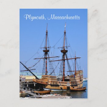 Plymouth Massachusetts Mayflower Ship Postcard by luvtravel at Zazzle