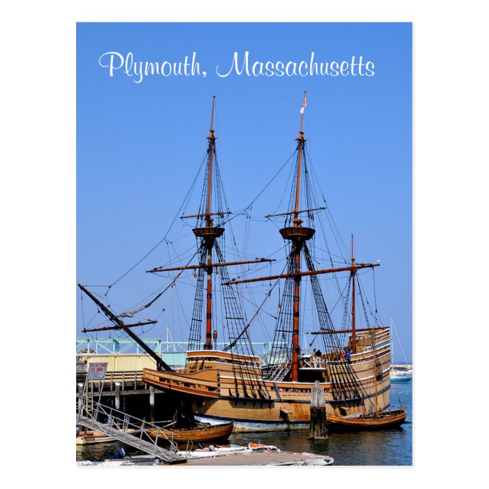 Plymouth Massachusetts Mayflower Ship Postcard