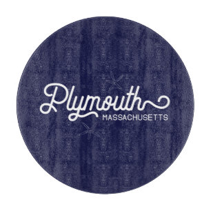 Plymouth Massachusetts Nautical Cutting Board