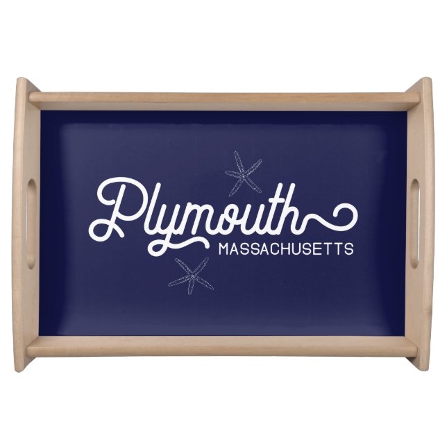 Plymouth Massachusetts Nautical Serving Tray (Front)