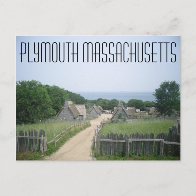 Plymouth Massachusetts postcard (Front)