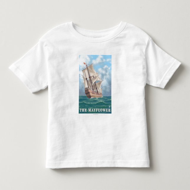 Plymouth, MassachusettsView of the Mayflower Toddler T-shirt (Front)