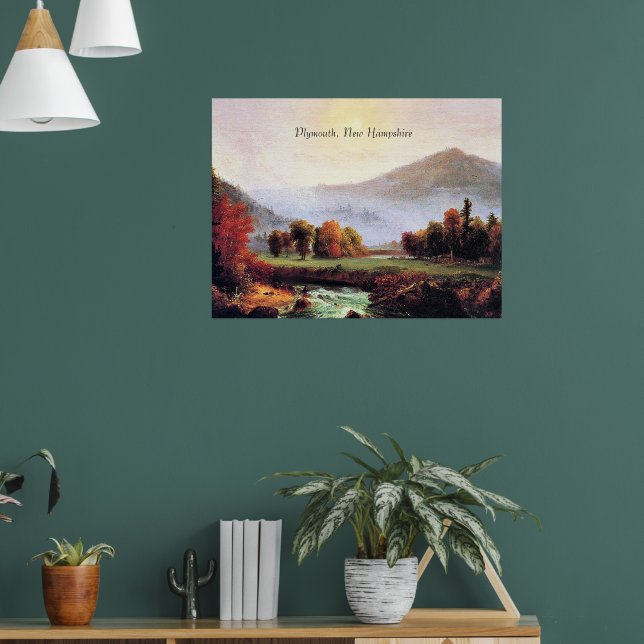 Plymouth New Hampshire, fine art painting, Poster (Living Room 1)