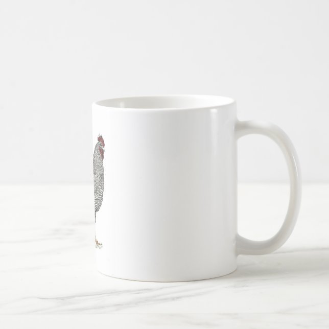 Plymouth Rock Chicken Drawing Coffee Mug (Right)