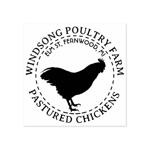 Plymouth Rock Hen Poultry Farm Business Stamp