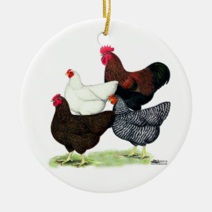 Plymouth Rock Quartet Ceramic Ornament
