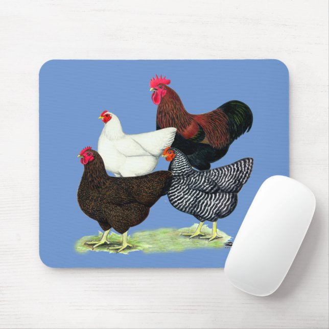 Plymouth Rock Quartet Mouse Pad (With Mouse)