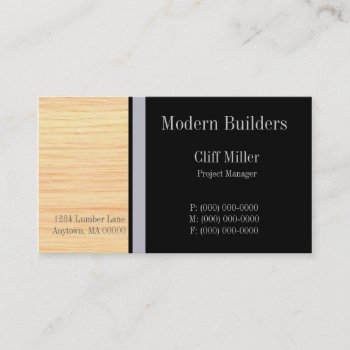 Plywood Construction Business Card  Silver Business Card by Superstarbing at Zazzle