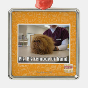 Plz remoov ur hand metal ornament