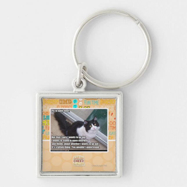 Plz to open door keychain (Front)