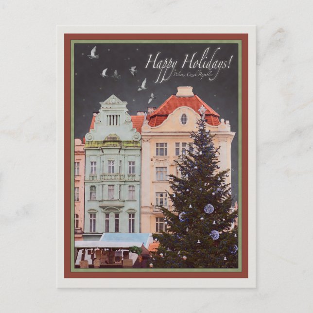 Plzen - Christmas Tree (RG) Holiday Postcard (Front)
