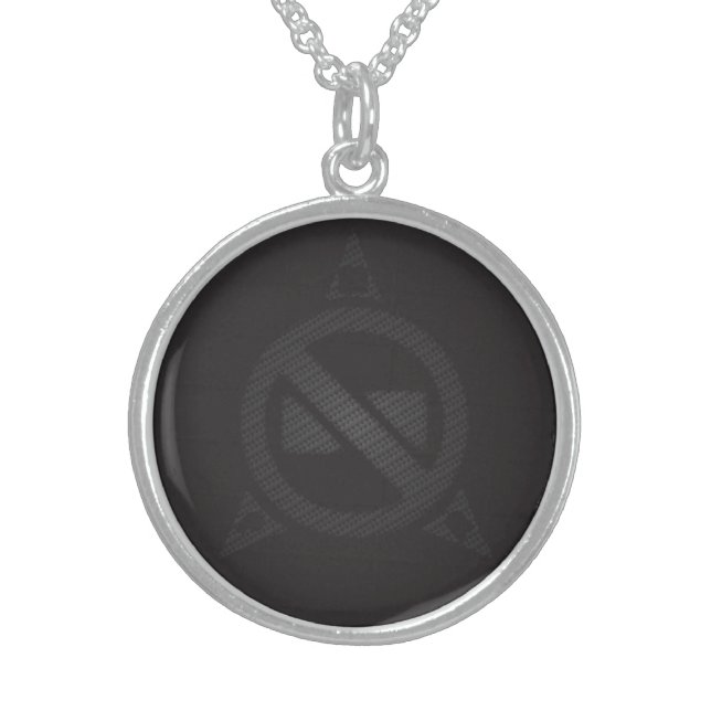 PMA Carbon Sterling Silver Necklace (Front)