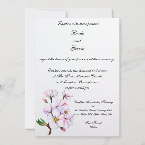 PMACarlson Cherry Blossom Wedding Invitation