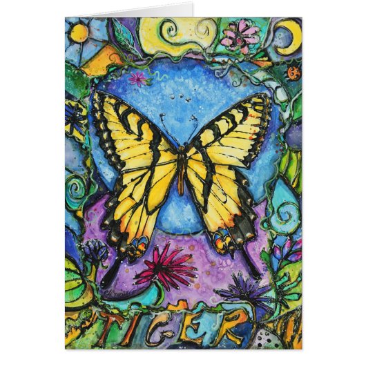 PMACarlson Tiger Butterfly Card (Front)