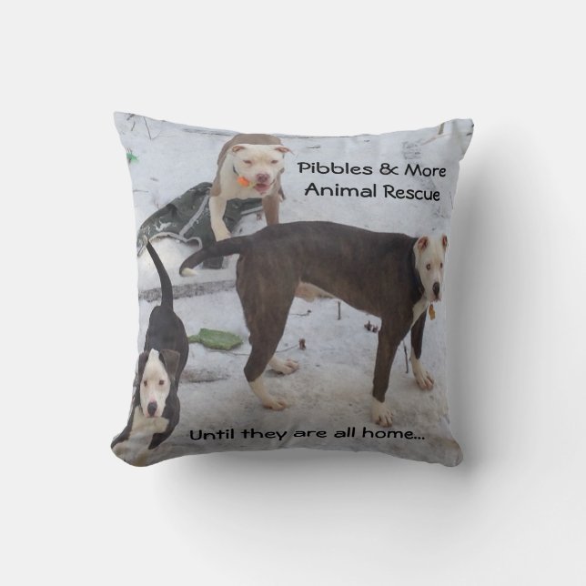 PMAR PILLOW, Adopt Dont Shop Throw Pillow (Front)