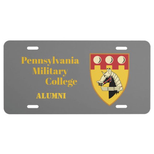 PMC ALUMNI PLATE GRAY _ PERSONALIZE IT