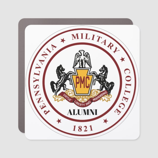 PMC "Cassic Seal" ALUMNI Car Magnet  (Front)