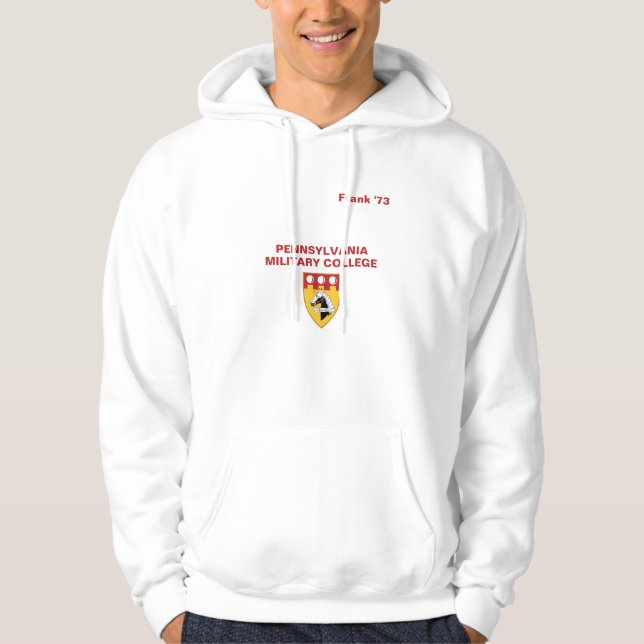 * PMC HORSE HEAD HOODIE W/NAME & CLASS - red text (Front)