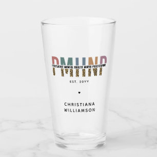 PMHNP Leopard Print Psychiatric Mental Health NP Glass