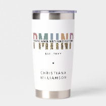 PMHNP Leopard Print Psychiatric Mental Health NP Insulated Tumbler