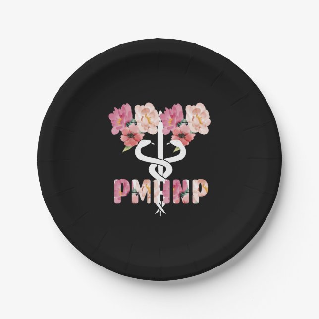 PMHNP Psychiatric Mental Health Nurse Practitioner Paper Plates (Front)