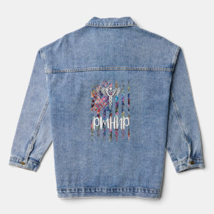 Pmhnp Us Flag Psychiatric Mental Health Nurse Prac Denim Jacket