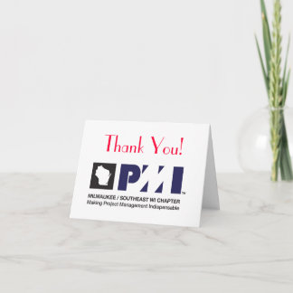 PMI Logo Print Quality, Thank You! Letterpress Thank You Card