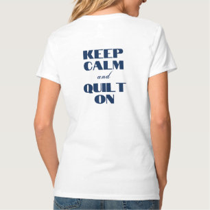 PMQG Women's V-neck Shirt Keep Calm and Quilt On