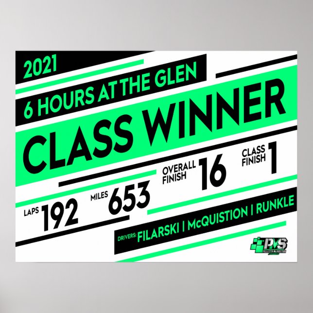 PMS - 6 Hours at the Glen Winner Poster (Front)