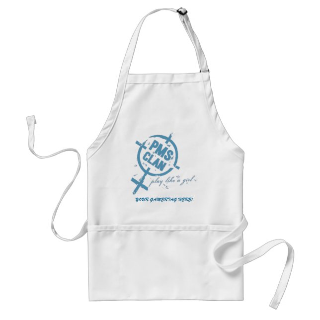 PMS Apron- Blue Logo Adult Apron (Front)