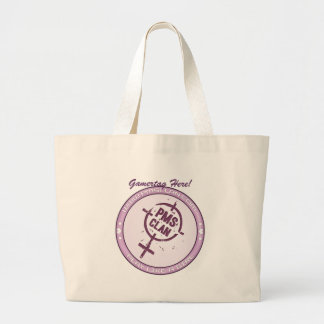 PMS Handbag- Purple Logo 2 Large Tote Bag
